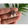 Sky Jewelry Серьги из серебра с жемчугом  Красота