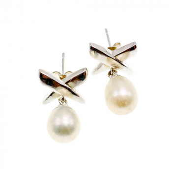 Sky Jewelry Серьги из серебра с жемчугом  Красота