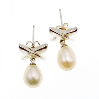 Sky Jewelry Серьги из серебра с жемчугом  Красота