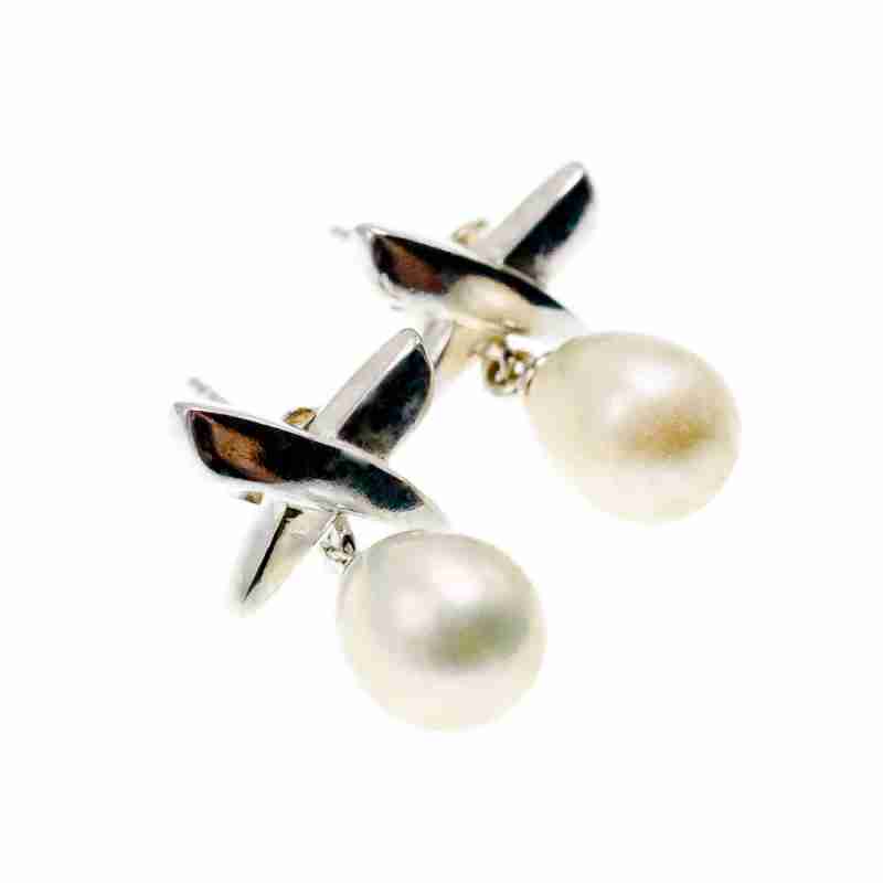 Sky Jewelry Серьги из серебра с жемчугом  Красота