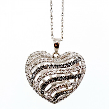 Sky Jewelry Цепочка с кулоном из серебра  Сердце