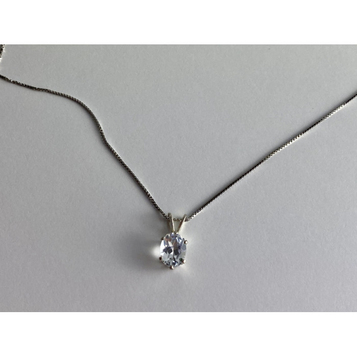 Sky Jewelry Серебряная цепочка с кулоном турмалин Ахроит