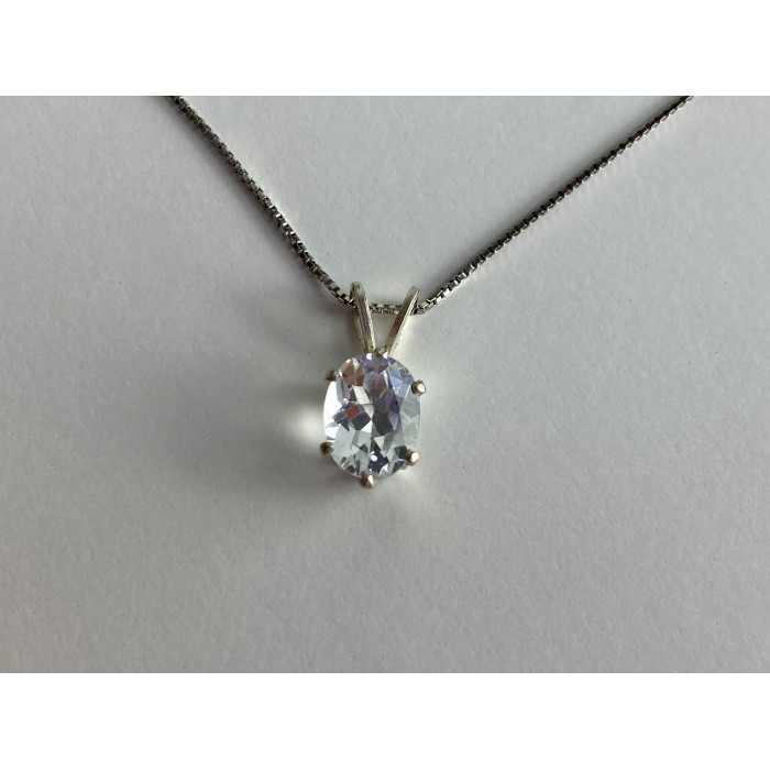 Sky Jewelry Серебряная цепочка с кулоном турмалин Ахроит