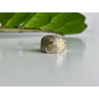 Sky Jewelry Кольцо из серебра с агатом и фианитами  88889