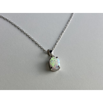 Sky Jewelry Серебряная цепочка с кулоном опал Восторг