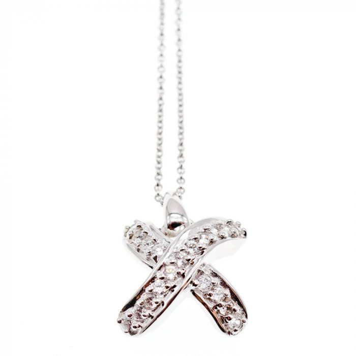 Sky Jewelry Серебряная цепочка с кулоном фианиты  Желание