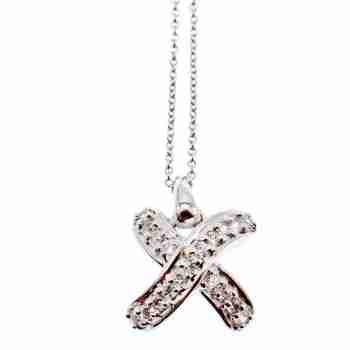 Sky Jewelry Серебряная цепочка с кулоном фианиты  Желание