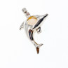 Sky Jewelry Серебряный кулон с жемчугом Дельфин