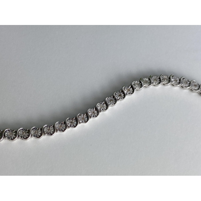 Sky Jewelry Браслет из серебра со вставками из белого топаза