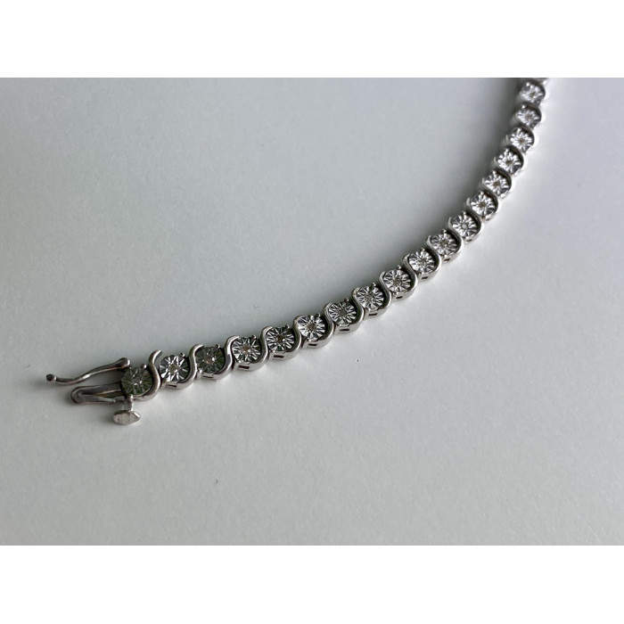 Sky Jewelry Браслет из серебра со вставками из белого топаза