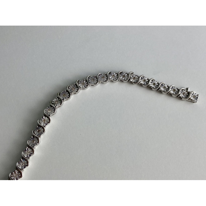 Sky Jewelry Браслет из серебра со вставками из белого топаза