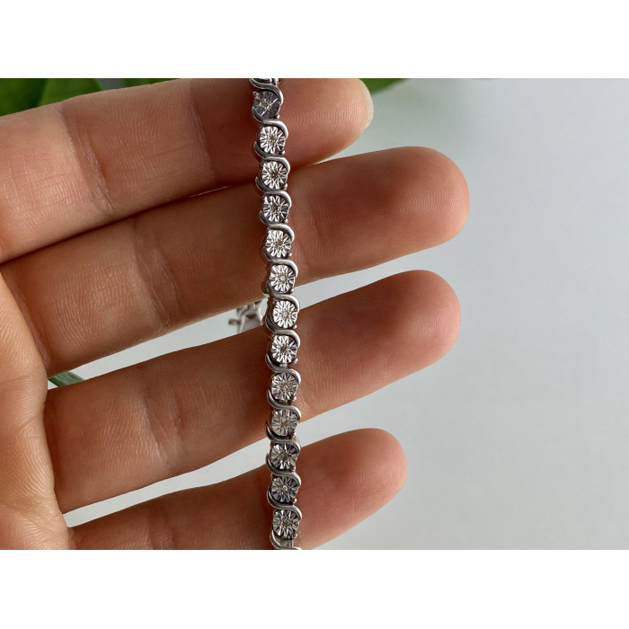 Sky Jewelry Браслет из серебра со вставками из белого топаза