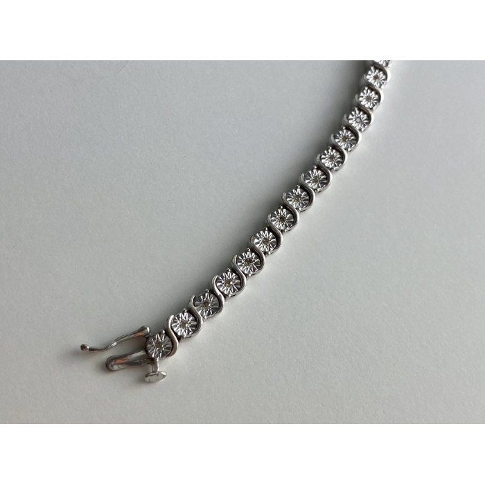 Sky Jewelry Браслет из серебра со вставками из белого топаза