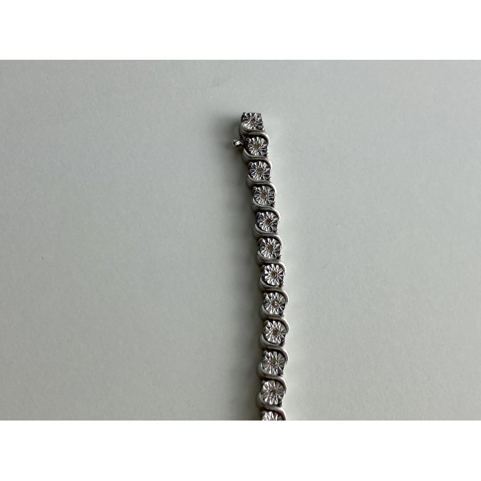 Sky Jewelry Браслет из серебра со вставками из белого топаза