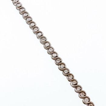 Sky Jewelry Браслет из серебра со вставками из белого топаза