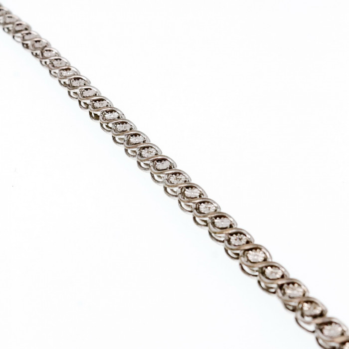 Sky Jewelry Браслет из серебра со вставками из белого топаза