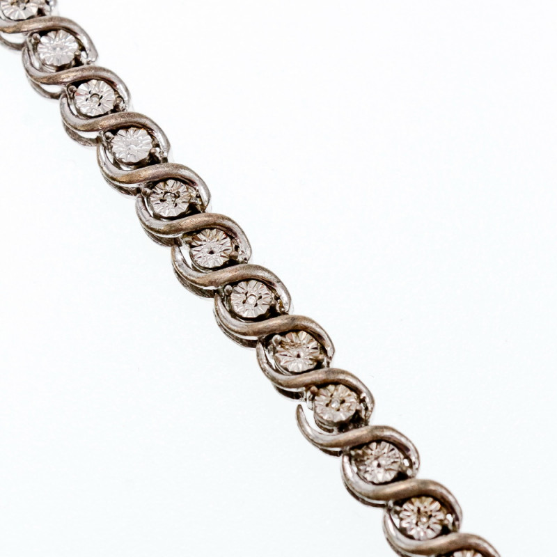 Sky Jewelry Браслет из серебра со вставками из белого топаза