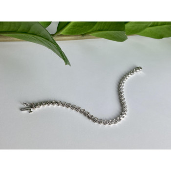 Sky Jewelry Серебряный браслет со вставками из турмалина Сердце