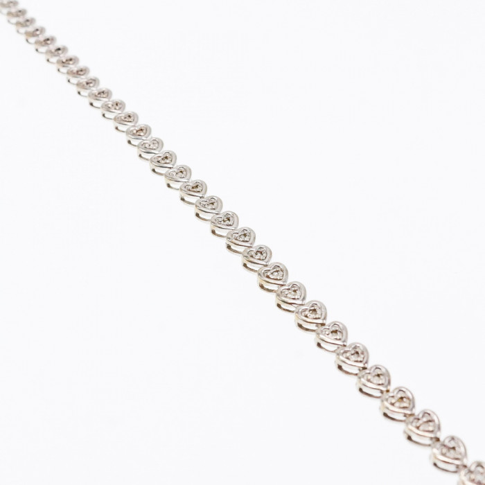 Sky Jewelry Серебряный браслет со вставками из турмалина Сердце