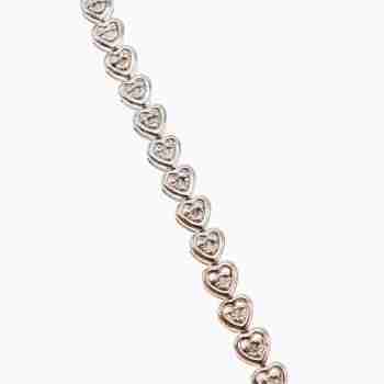 Sky Jewelry Серебряный браслет со вставками из турмалина Сердце