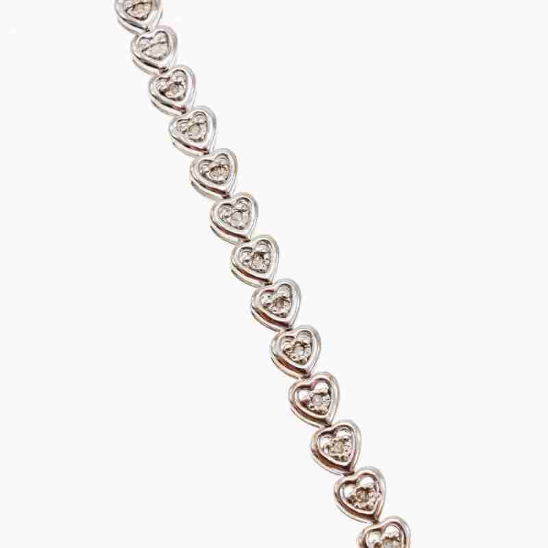 Sky Jewelry Серебряный браслет со вставками из турмалина Сердце