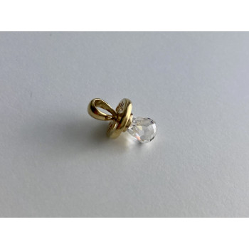 Sky Jewelry Золотой кулон шарм с кристаллом