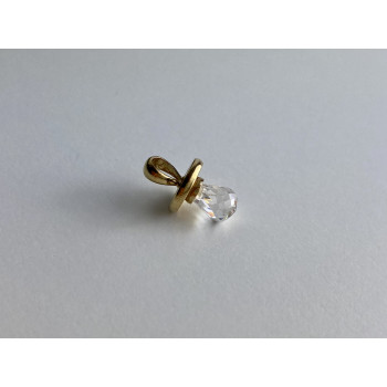 Sky Jewelry Золотой кулон шарм с кристаллом