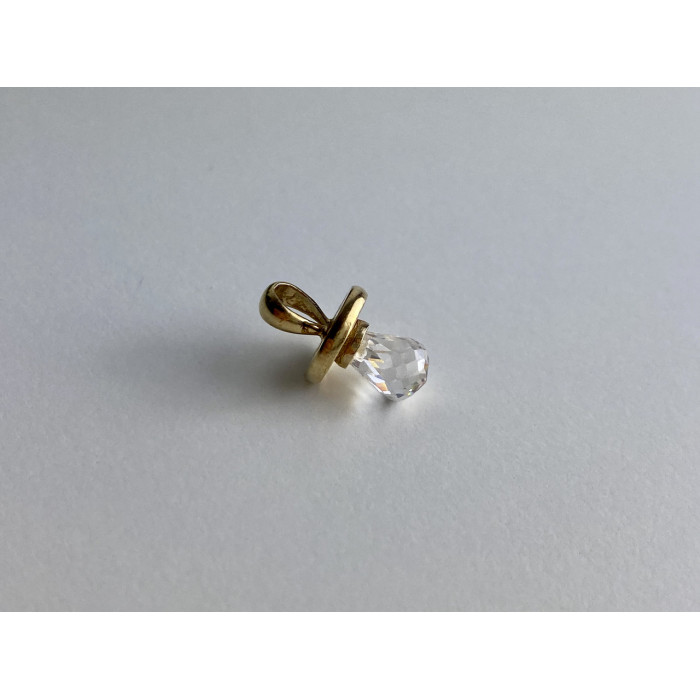 Sky Jewelry Золотой кулон шарм с кристаллом