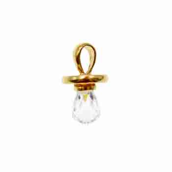 Sky Jewelry Золотой кулон шарм с кристаллом
