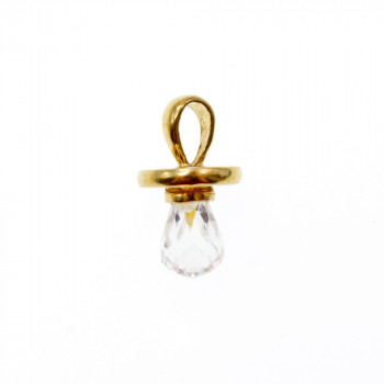 Sky Jewelry Золотой кулон шарм с кристаллом