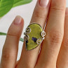 Sky Jewelry Серебряное кольцо с камнем яшма  Уникальность