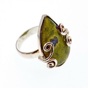 Sky Jewelry Серебряное кольцо с камнем яшма  Уникальность