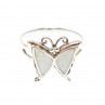 Sky Jewelry Серебряное кольцо с перламутром  Бабочка
