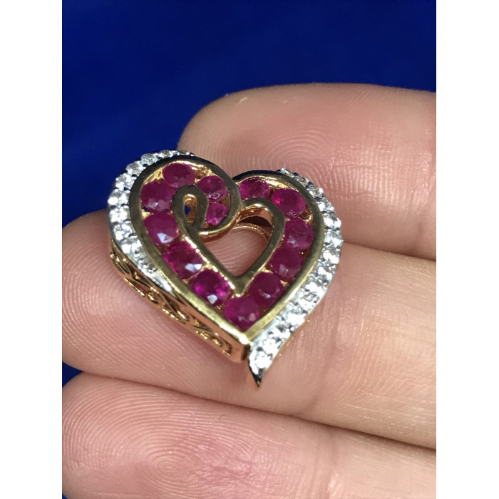 Sky Jewelry Кулон в позолоте 925 проба с камнем розовая шпинель