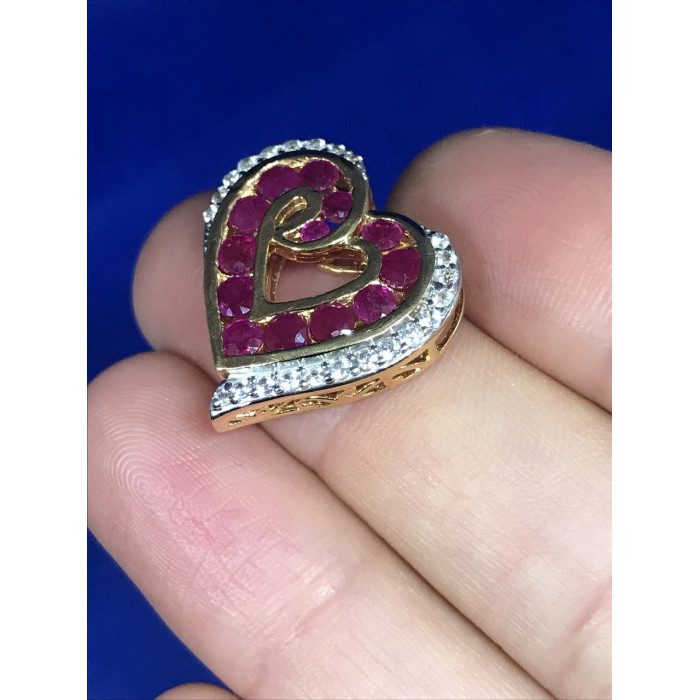 Sky Jewelry Кулон в позолоте 925 проба с камнем розовая шпинель