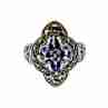 Sky Jewelry Серебряное кольцо с аметистом и марказитом  Винтаж