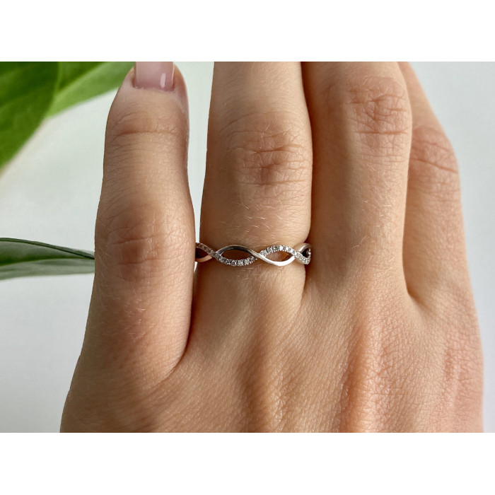 Sky Jewelry Золотое кольцо 10К (417 проба) с бриллиантами   Принцесса