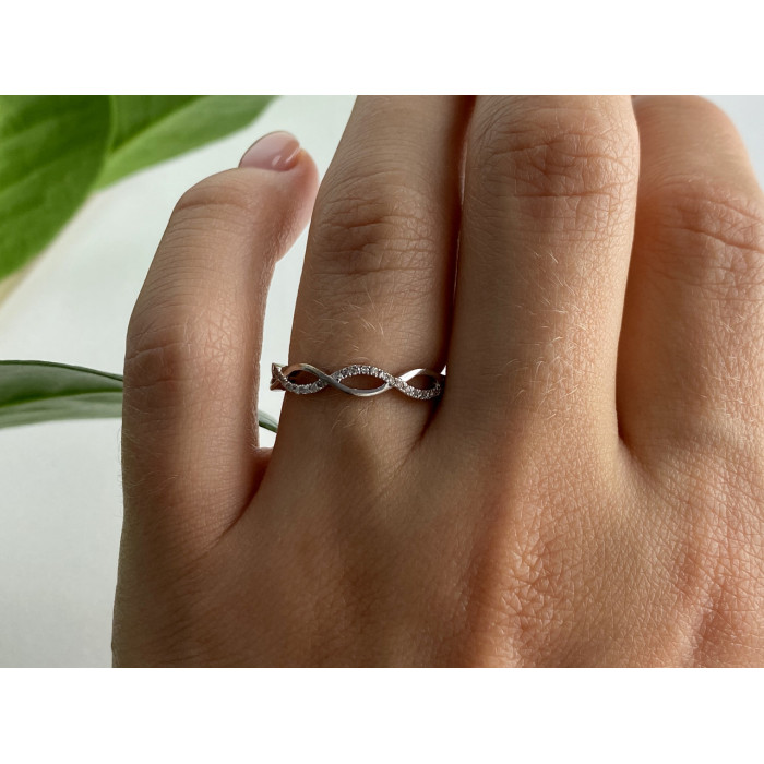 Sky Jewelry Золотое кольцо 10К (417 проба) с бриллиантами   Принцесса