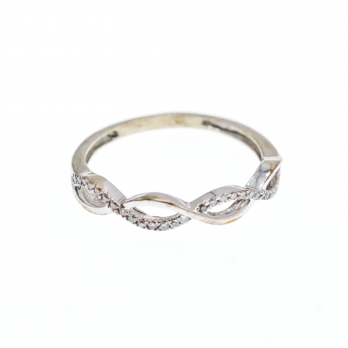 Sky Jewelry Золотое кольцо 10К (417 проба) с бриллиантами   Принцесса