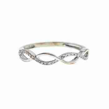 Sky Jewelry Золотое кольцо 10К (417 проба) с бриллиантами   Принцесса