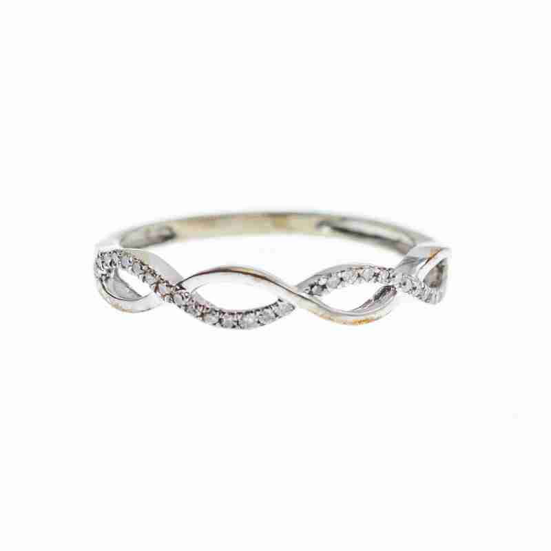 Sky Jewelry Золотое кольцо 10К (417 проба) с бриллиантами   Принцесса