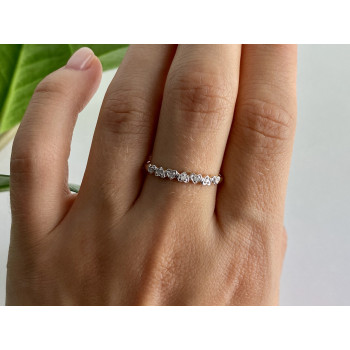 Sky Jewelry Золотое кольцо 10К (417 проба)  с белыми сапфирами  Сердце