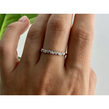 Sky Jewelry Золотое кольцо 10К (417 проба)  с белыми сапфирами  Сердце