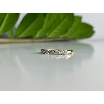 Sky Jewelry Золотое кольцо 10К (417 проба)  с белыми сапфирами  Сердце