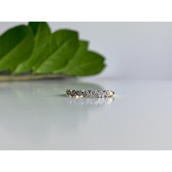 Sky Jewelry Золотое кольцо 10К (417 проба)  с белыми сапфирами  Сердце