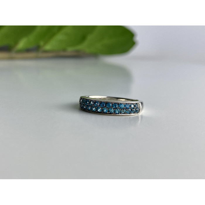 Sky Jewelry Серебряное кольцо с камнями турмалин параиба