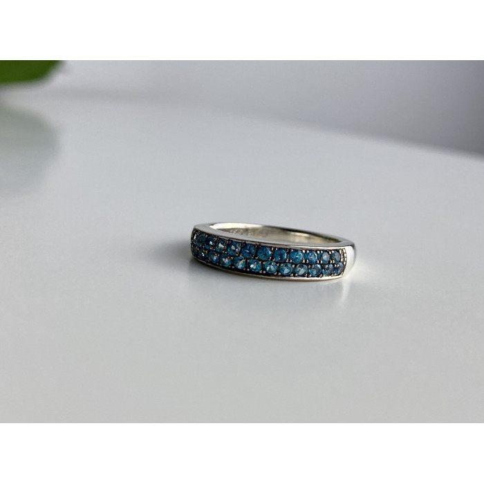 Sky Jewelry Серебряное кольцо с камнями турмалин параиба