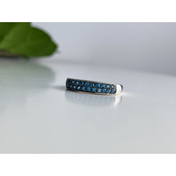 Sky Jewelry Серебряное кольцо с камнями турмалин параиба