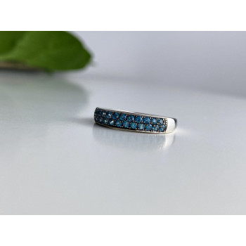 Sky Jewelry Серебряное кольцо с камнями турмалин параиба