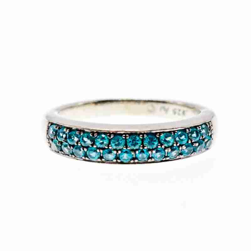 Sky Jewelry Серебряное кольцо с камнями турмалин параиба